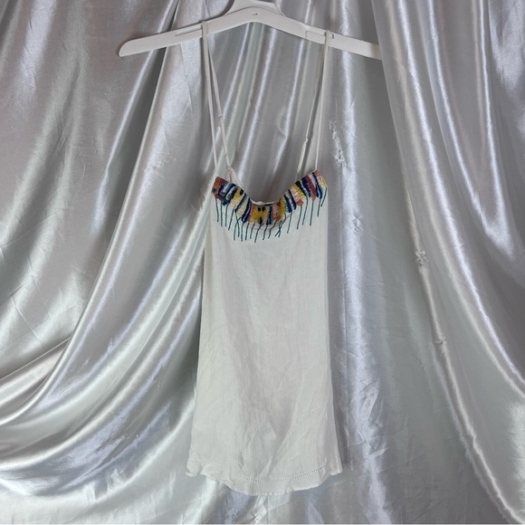 🖤French Connection Melissa Vest Embroidered Floral Cotton Top XS NWT - Picture 2 of 7